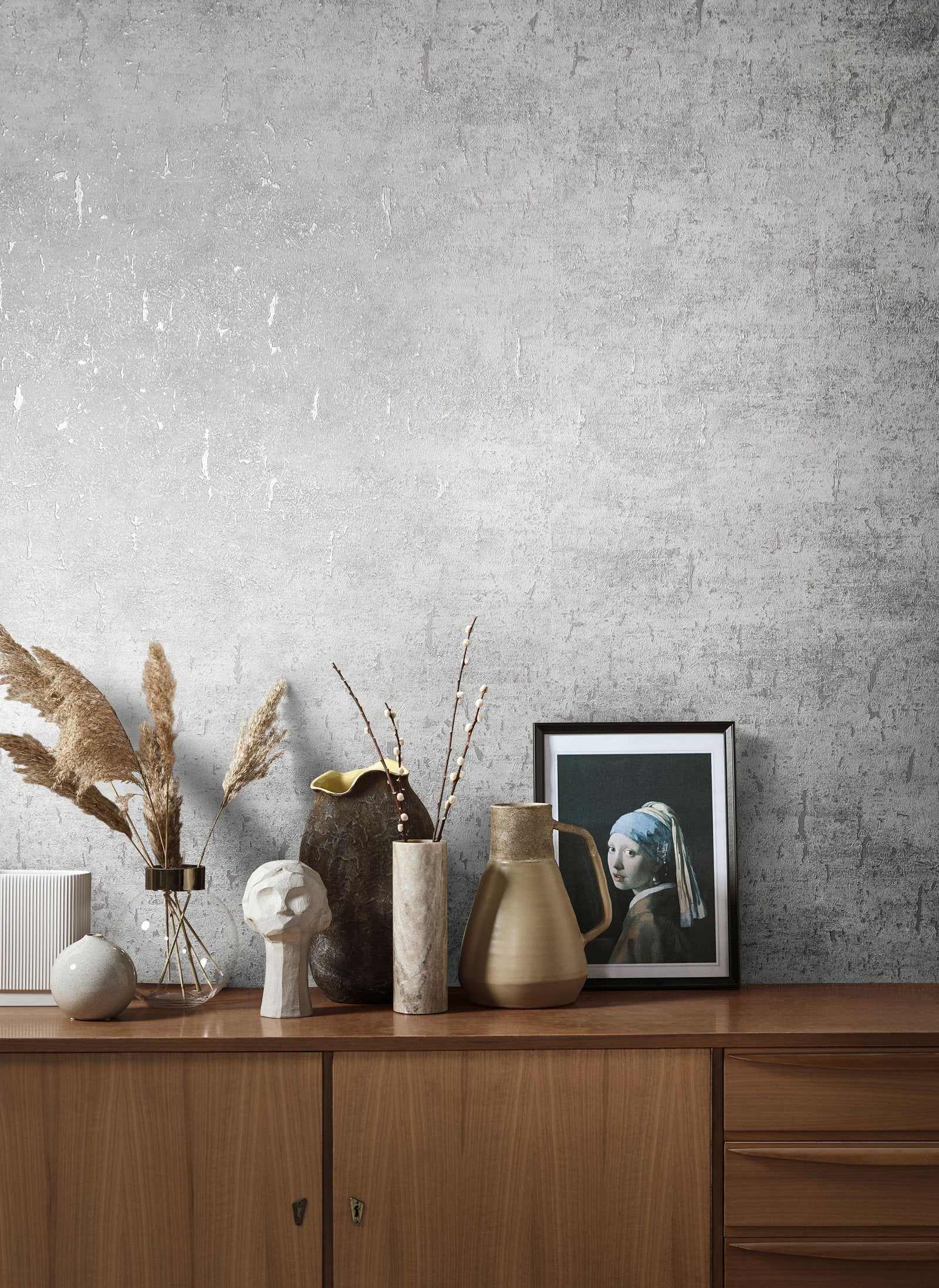 Plain Texture wallpaper in white color - pattern number AI95034 - by Galerie in the Air collection