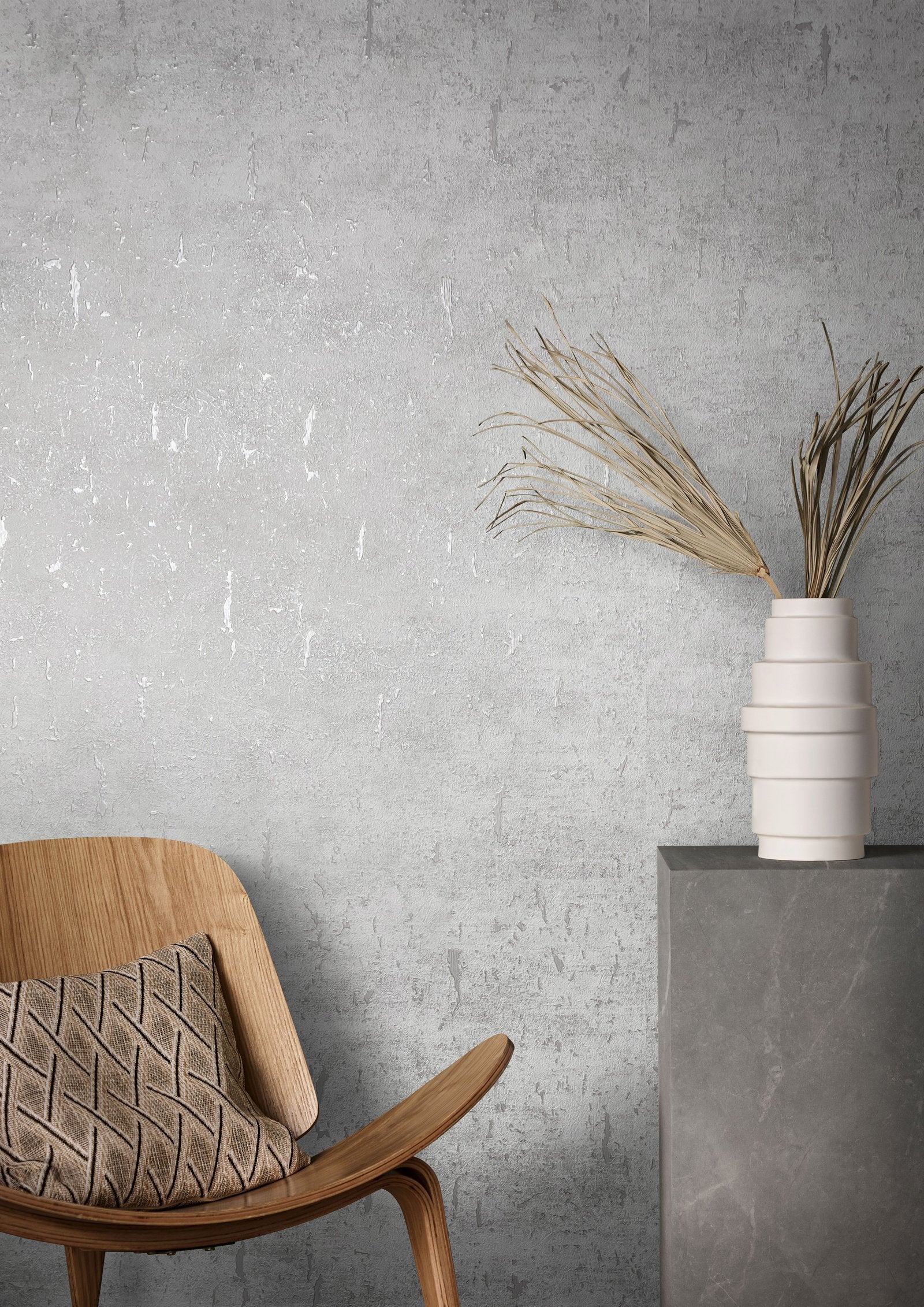 Plain Texture wallpaper in white color - pattern number AI95034 - by Galerie in the Air collection