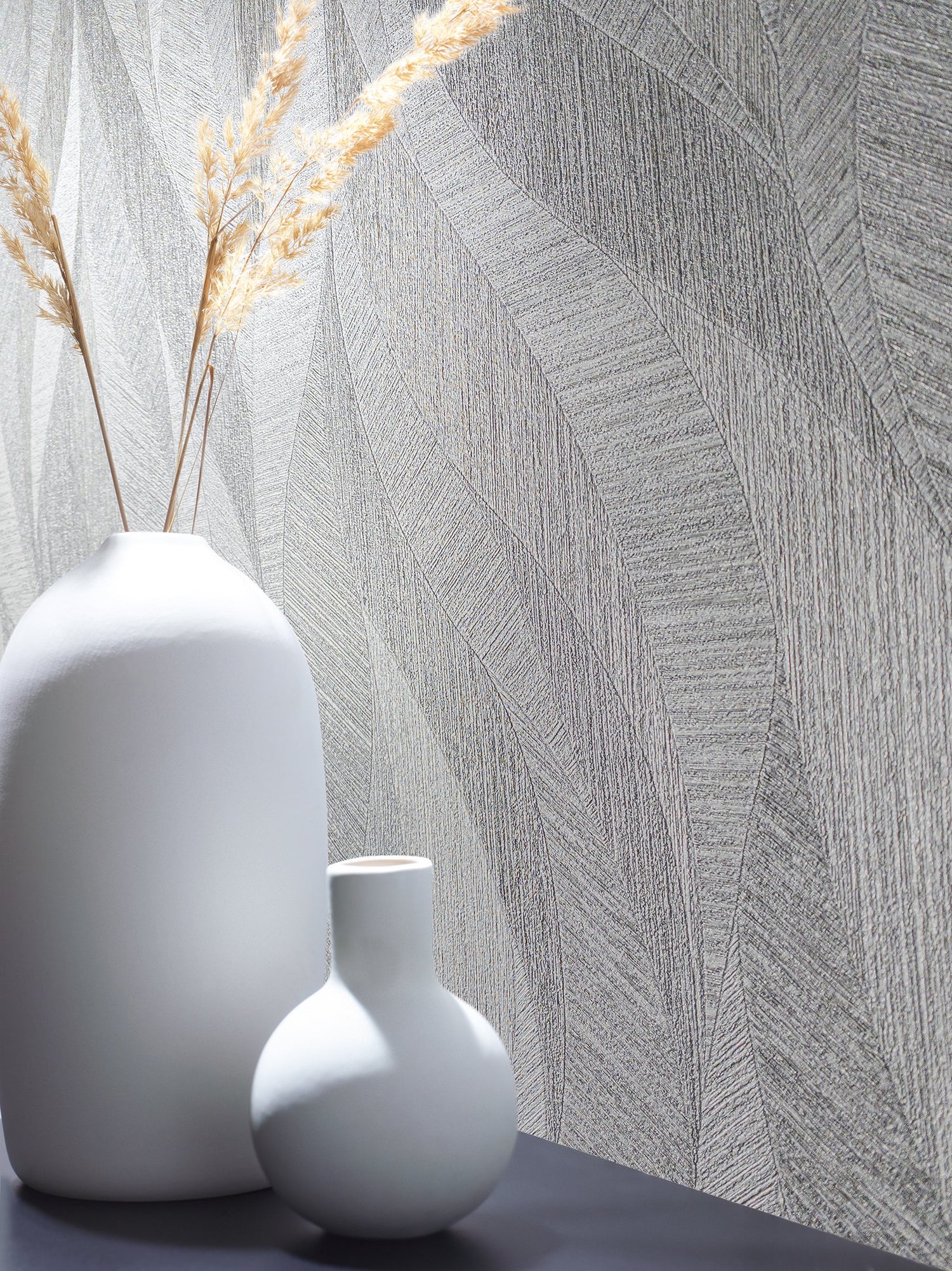 Abstract wallpaper in silver grey color - pattern number AI95038 - by Galerie in the Air collection