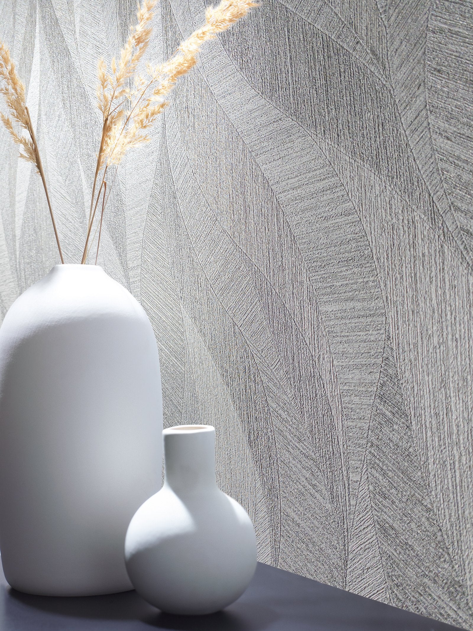 Abstract wallpaper in silver grey color - pattern number AI95038 - by Galerie in the Air collection