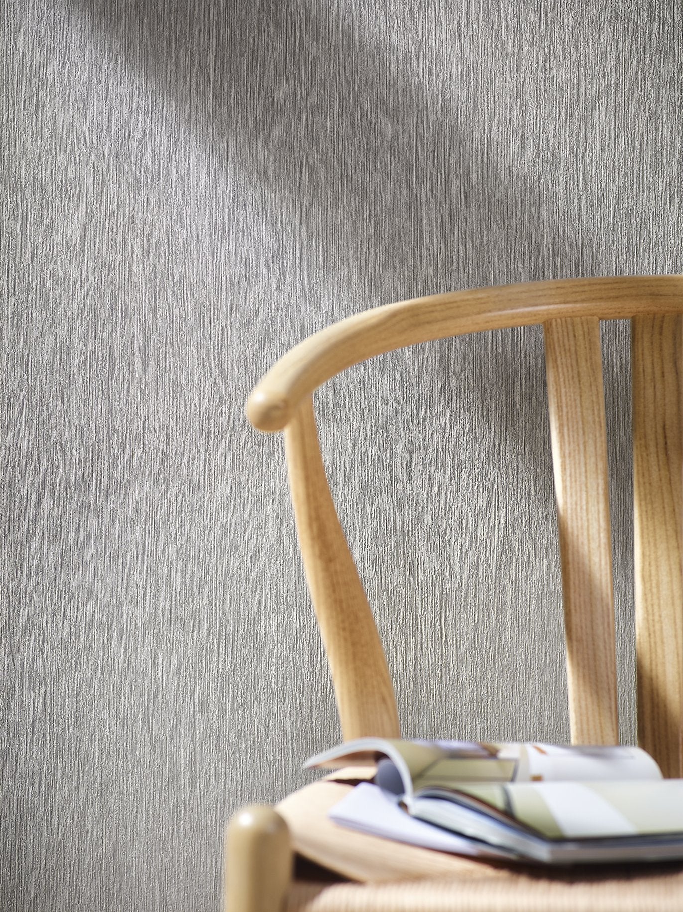 Plain Texture wallpaper in silver grey color - pattern number AI95049 - by Galerie in the Air collection