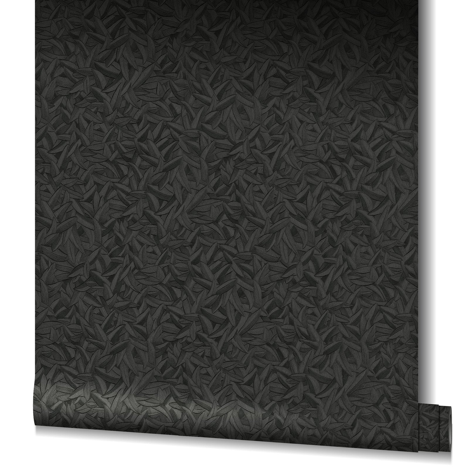 Tree Leaf wallpaper in black color - pattern number AI95052 - by Galerie in the Air collection