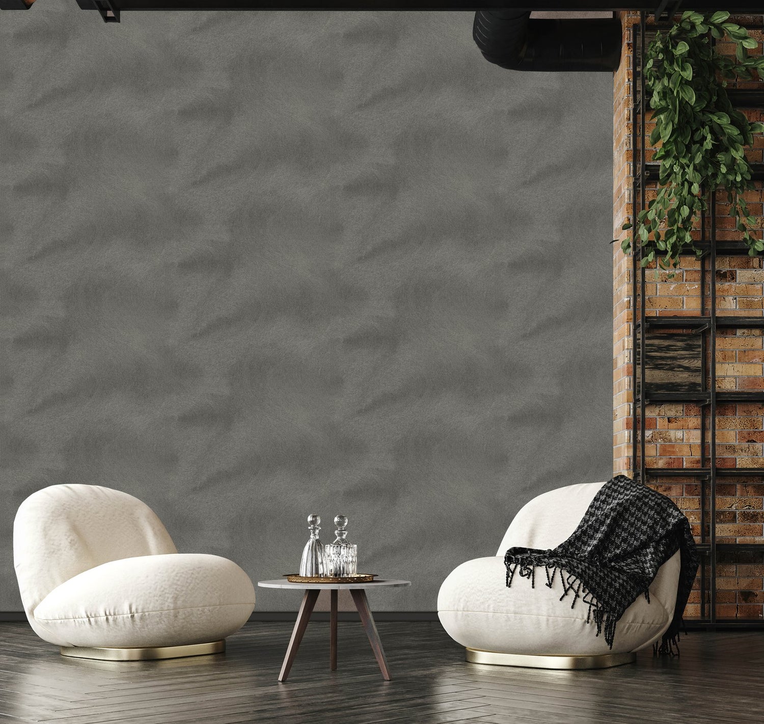 Plain Texture wallpaper in silver grey color - pattern number AI95060 - by Galerie in the Air collection