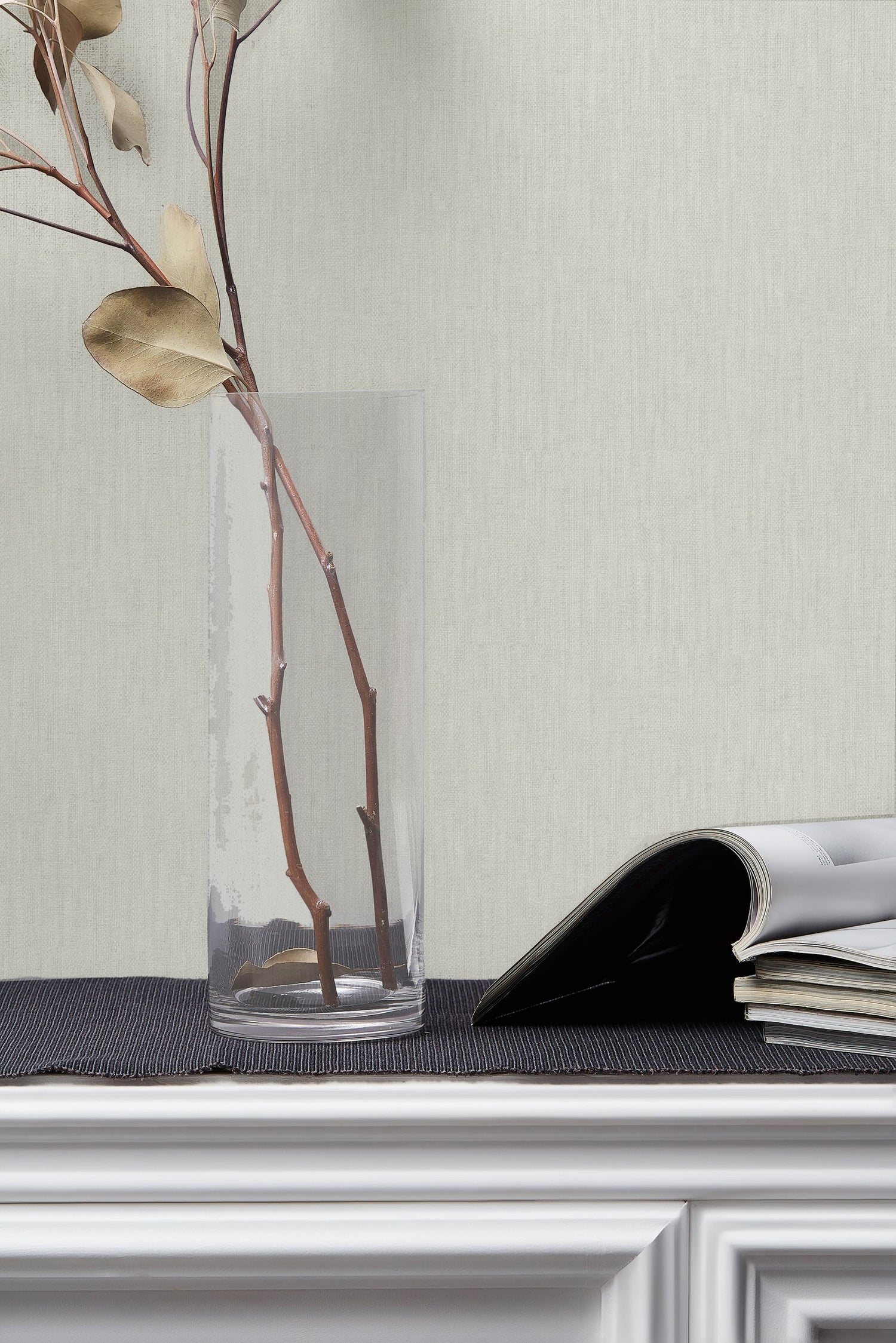 Plain Texture wallpaper in silver grey color - pattern number AI95077 - by Galerie in the Air collection