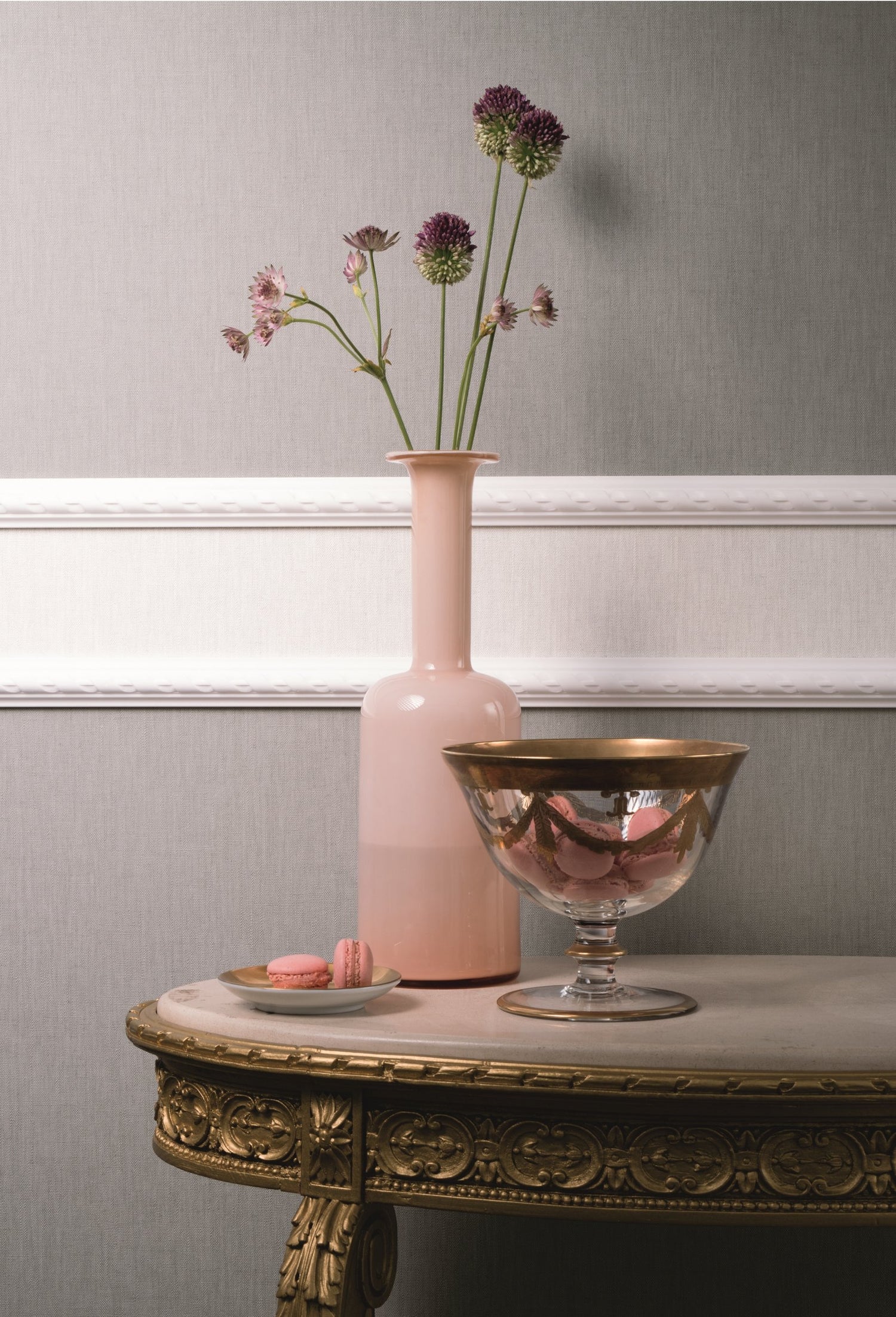 Plain Texture wallpaper in silver grey color - pattern number AI95080 - by Galerie in the Air collection