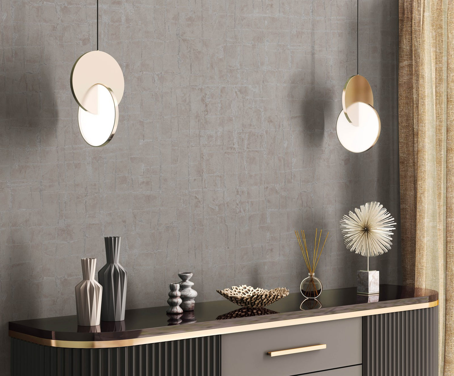 Plain Texture wallpaper in silver grey color - pattern number AI95081 - by Galerie in the Air collection