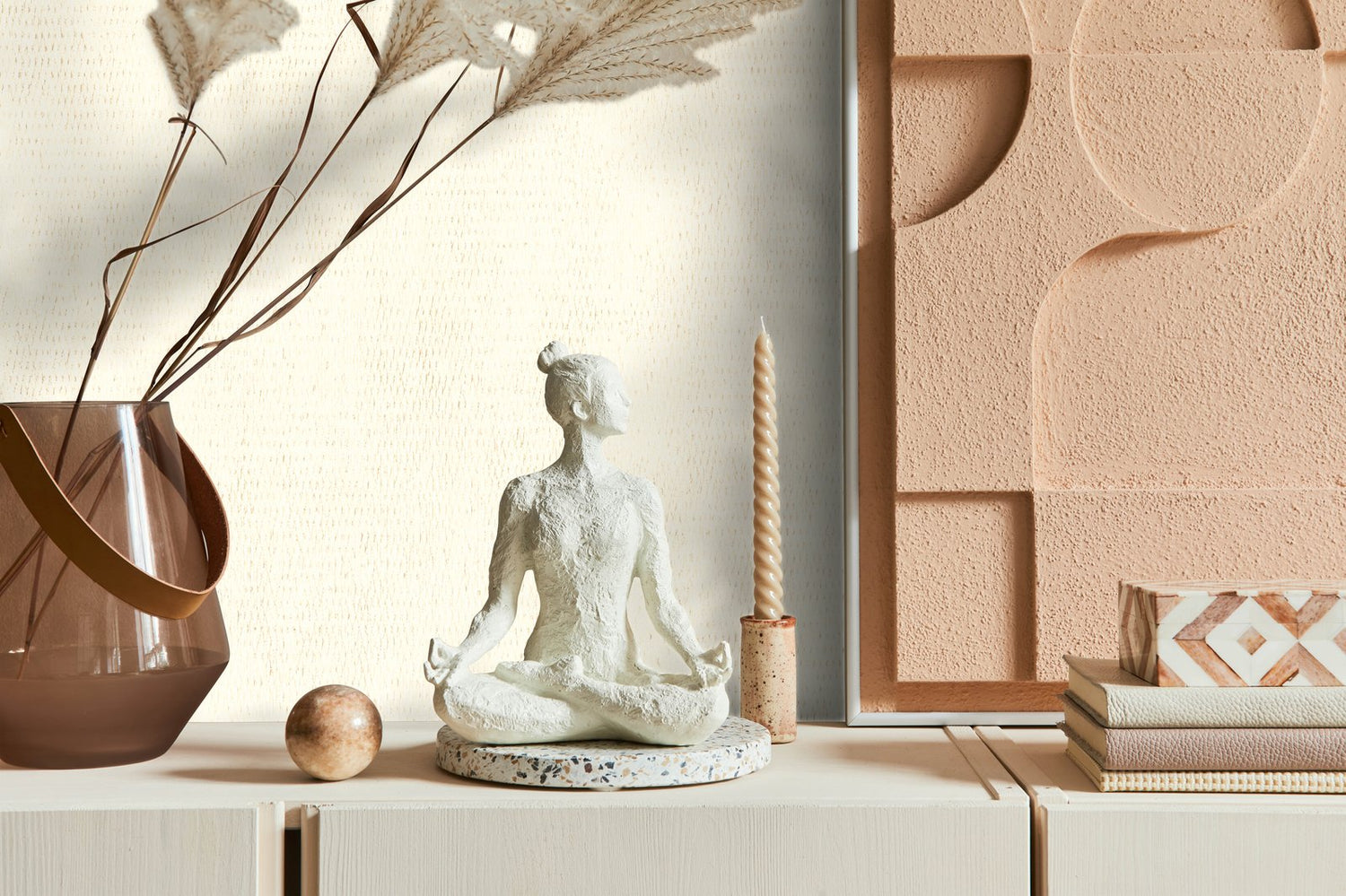 Plain Texture wallpaper in white color - pattern number AI95084 - by Galerie in the Air collection