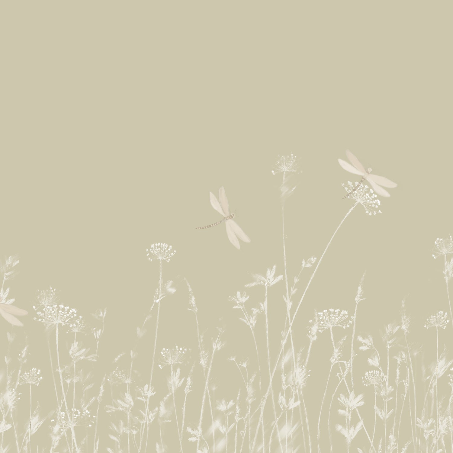 Dickinson 5 Panel mural in beige color - pattern number 9910 - by Armani Casa in the Inspired Moods collection
