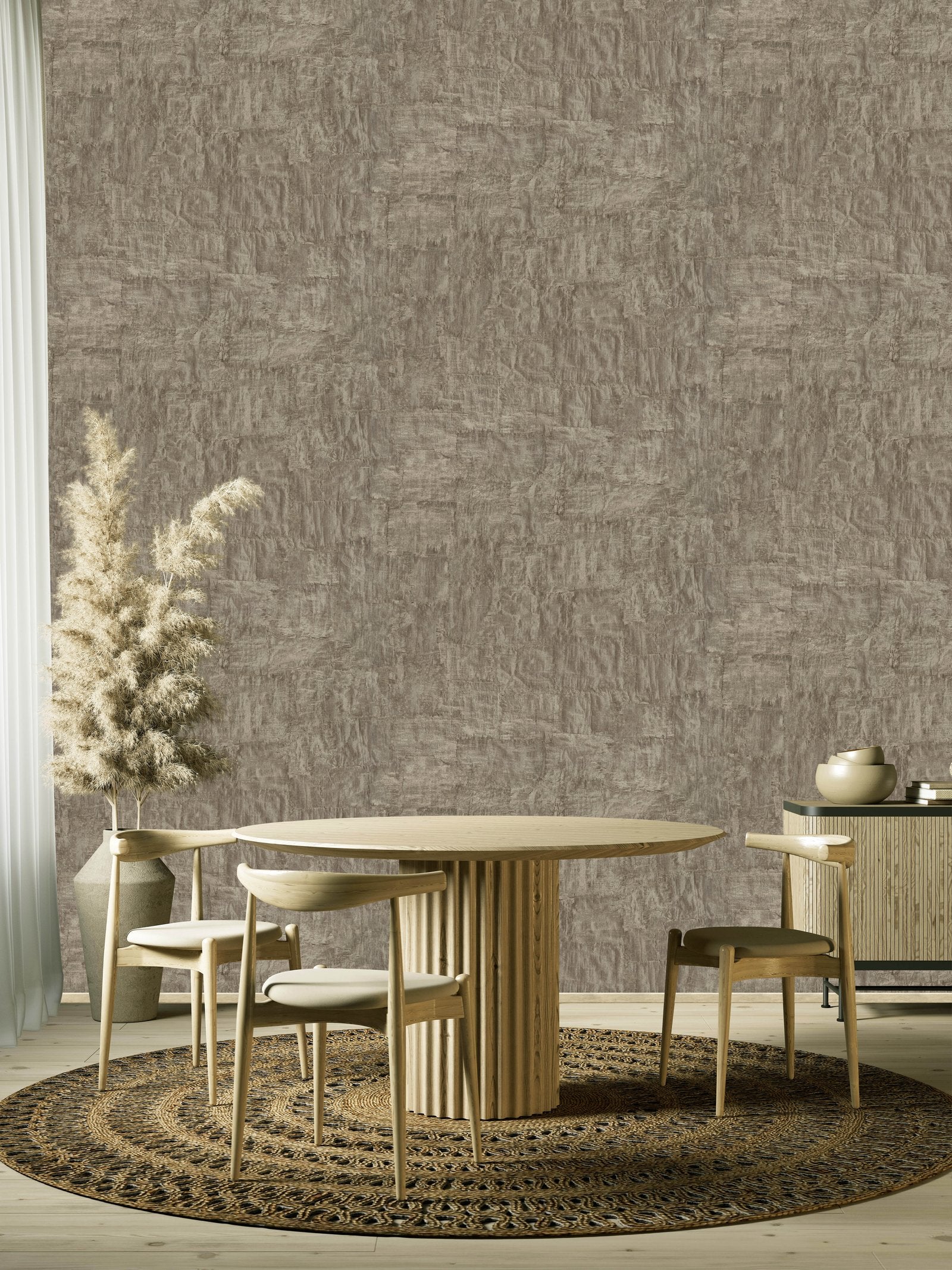 Bark wallpaper in bronze brown color - pattern number EA99113 - by Galerie in the Earth collection