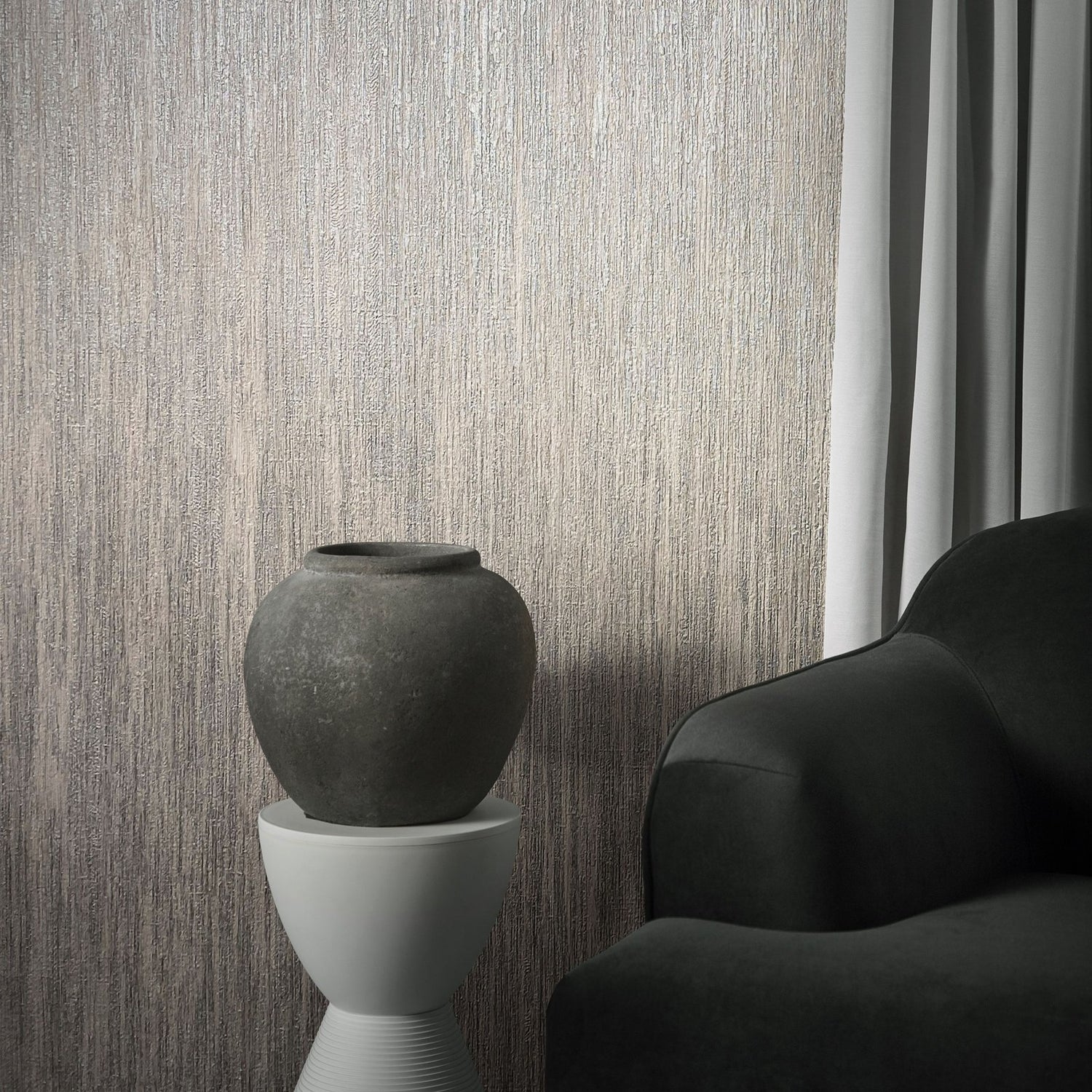 Waterfall wallpaper in bronze brown color - pattern number EA99123 - by Galerie in the Earth collection