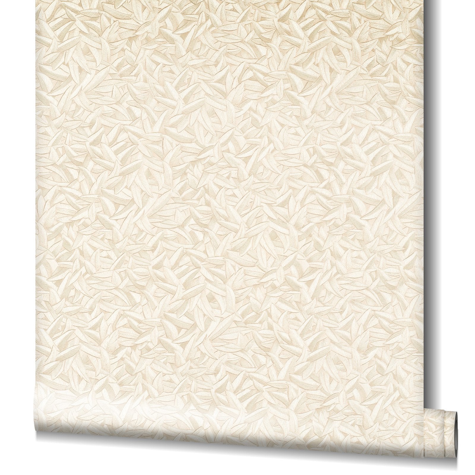 Leaves wallpaper in beige color - pattern number EA99136 - by Galerie in the Earth collection