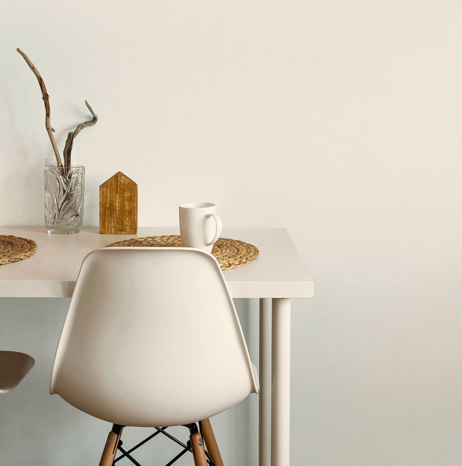 Linen wallpaper in cream color - pattern number EA99166 - by Galerie in the Earth collection