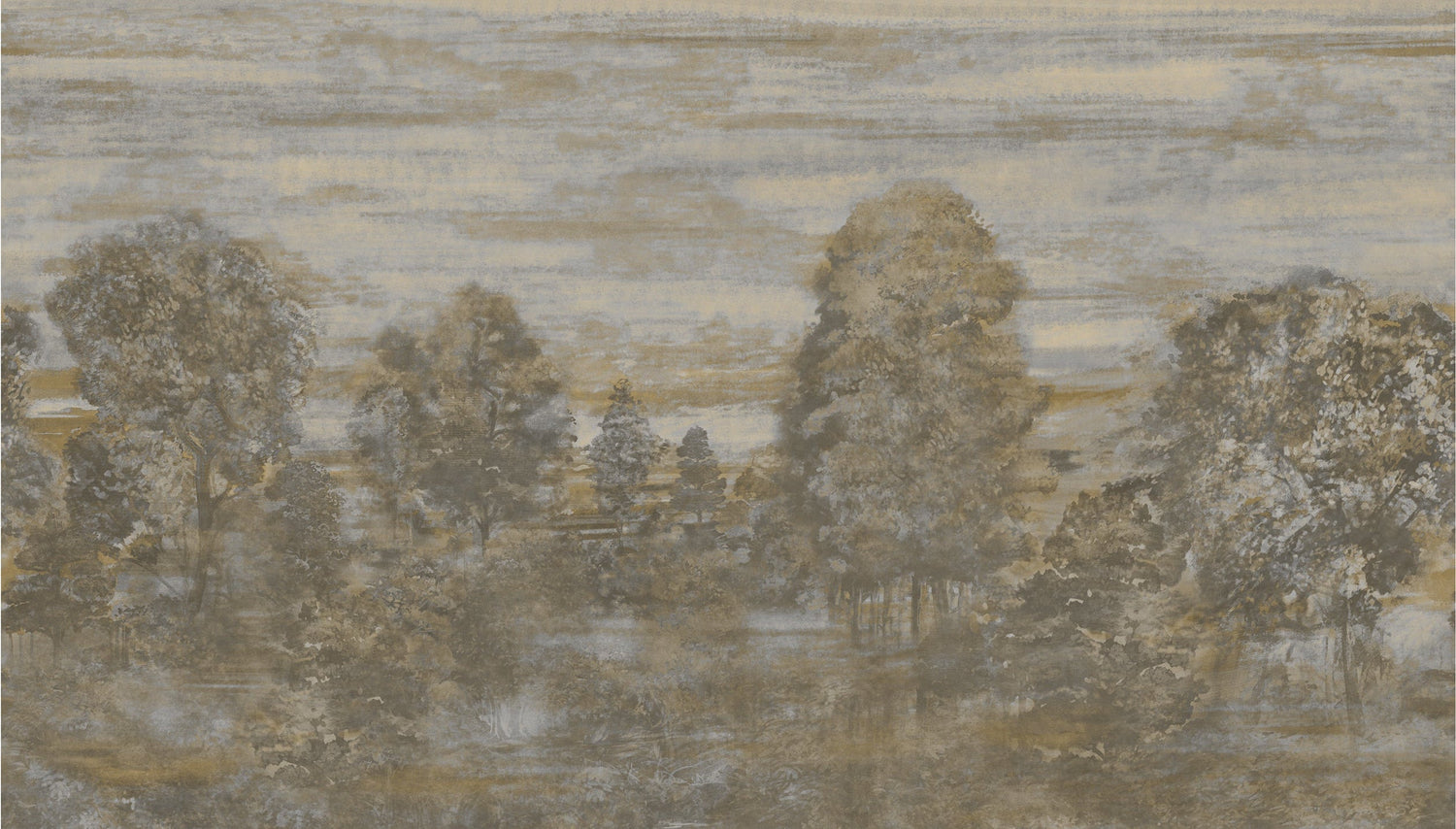 Shakespreare 6 Panel mural in grey color - pattern number 9933 - by Armani Casa in the Inspired Moods collection