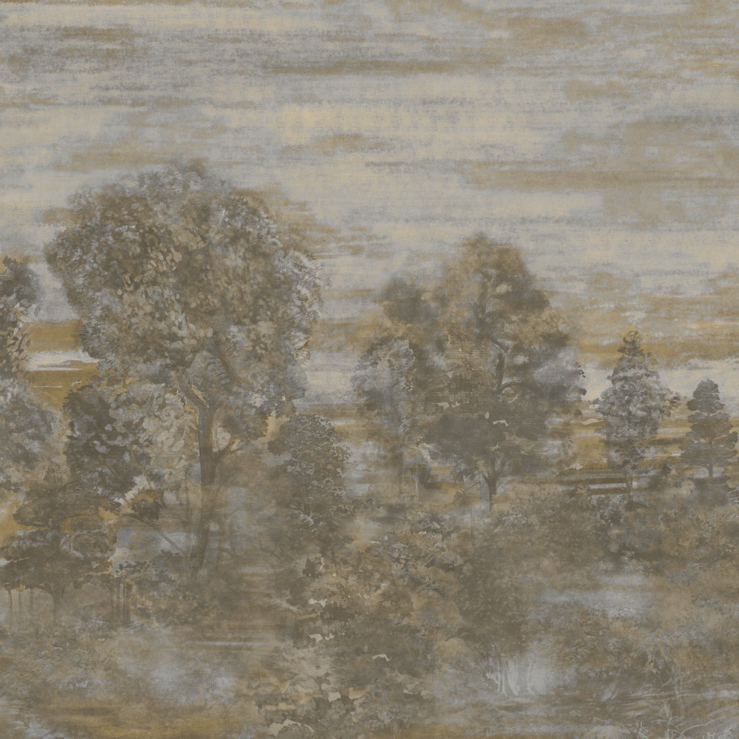 Shakespreare 3 Panel mural in grey color - pattern number 9934 - by Armani Casa in the Inspired Moods collection