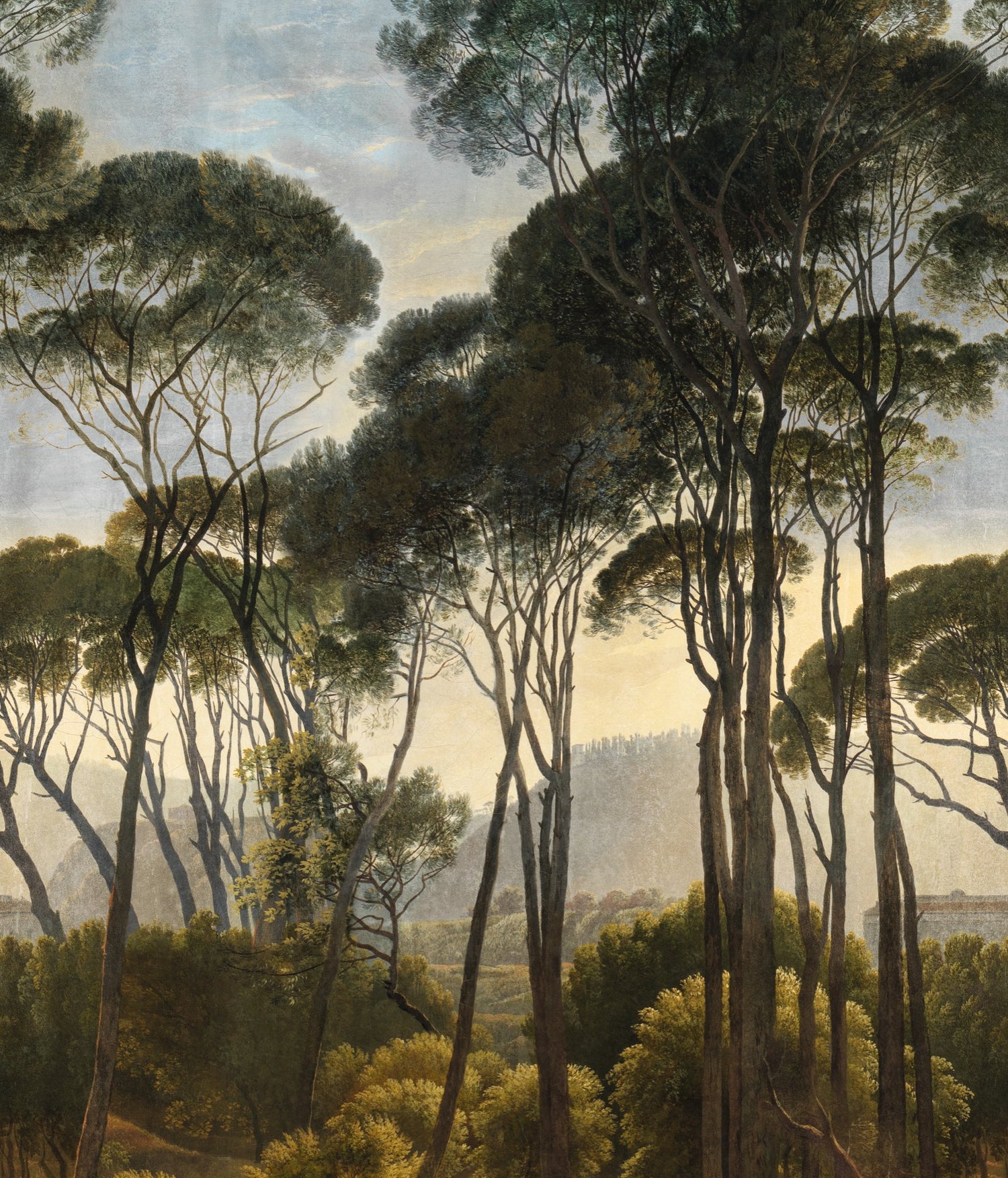 Photographic All-over Print 3 Panel Mural in green color - pattern number A46301 - by Grandeco in the Orom II collection