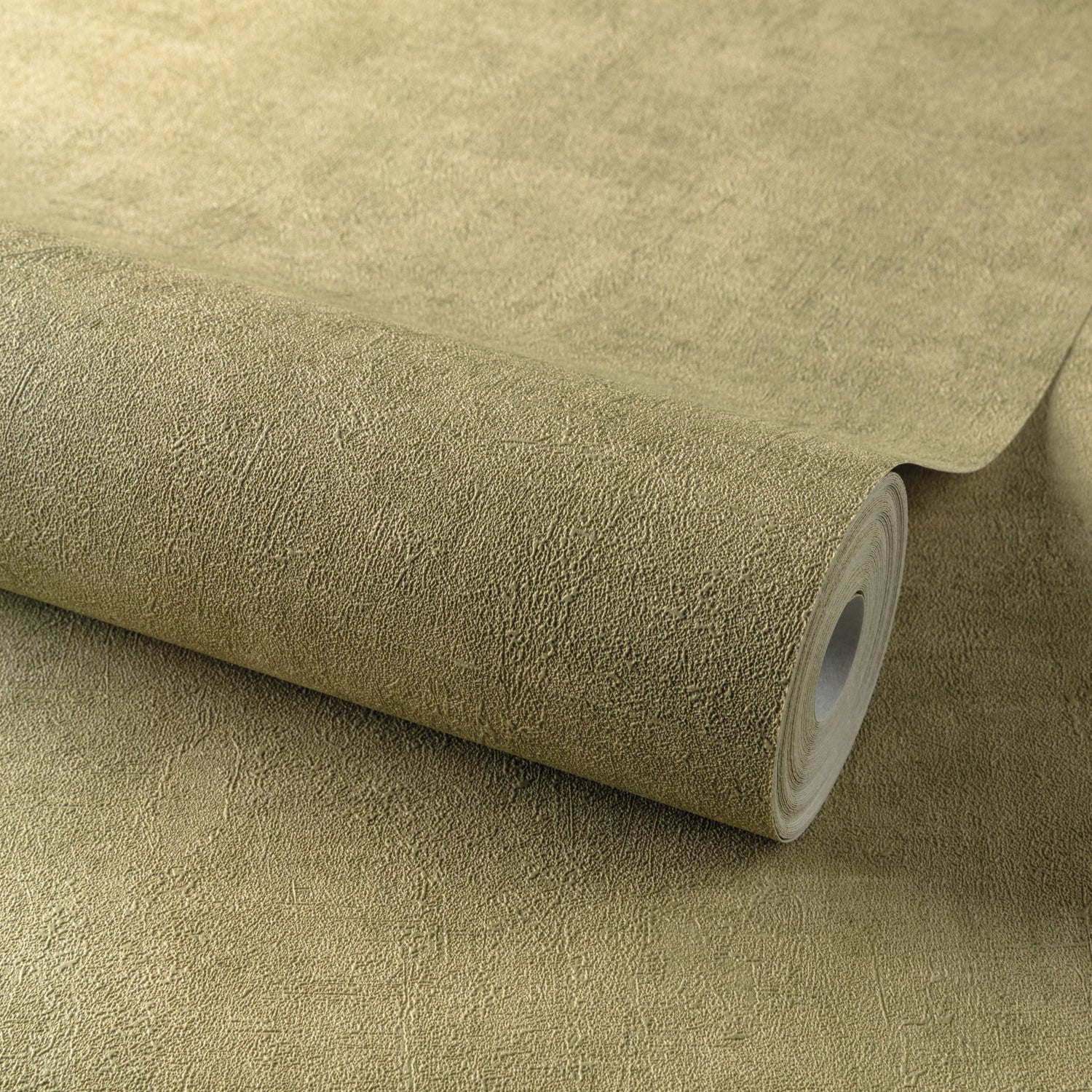 Patinated Plain Wallpaper in green color - pattern number A51514 - by Grandeco in the Orom II collection