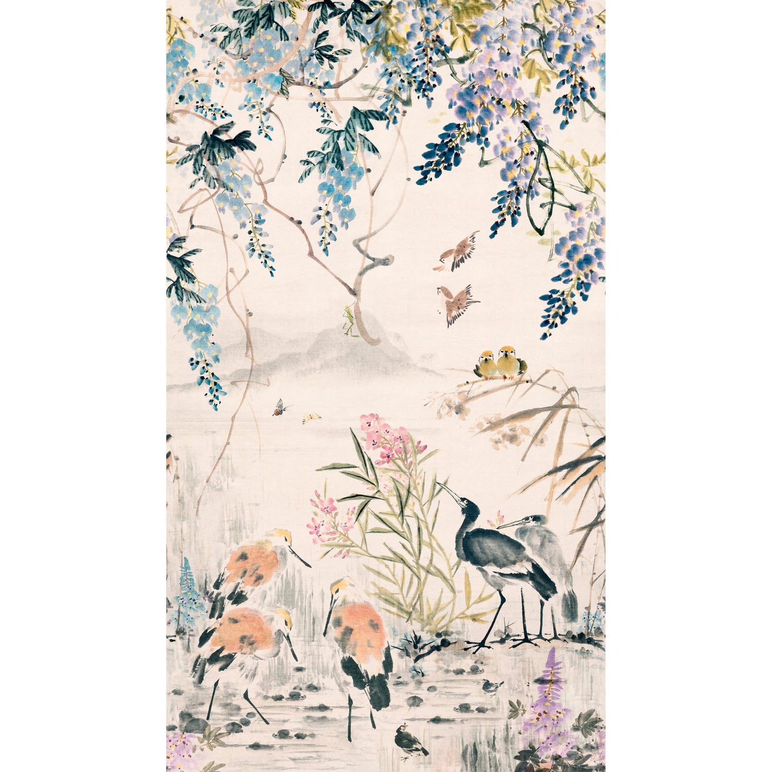 Photographic Motive 3 Panel Mural in multi-colored color - pattern number A52301 - by Grandeco in the Orom II collection