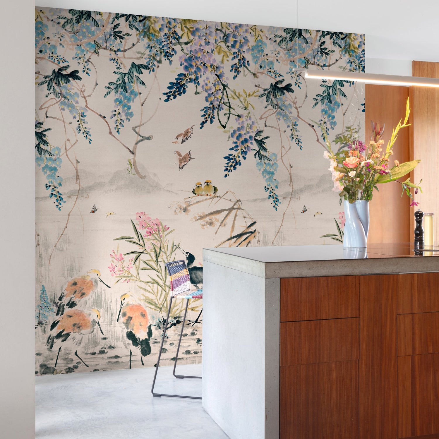 Photographic Motive 3 Panel Mural in multi-colored color - pattern number A52301 - by Grandeco in the Orom II collection