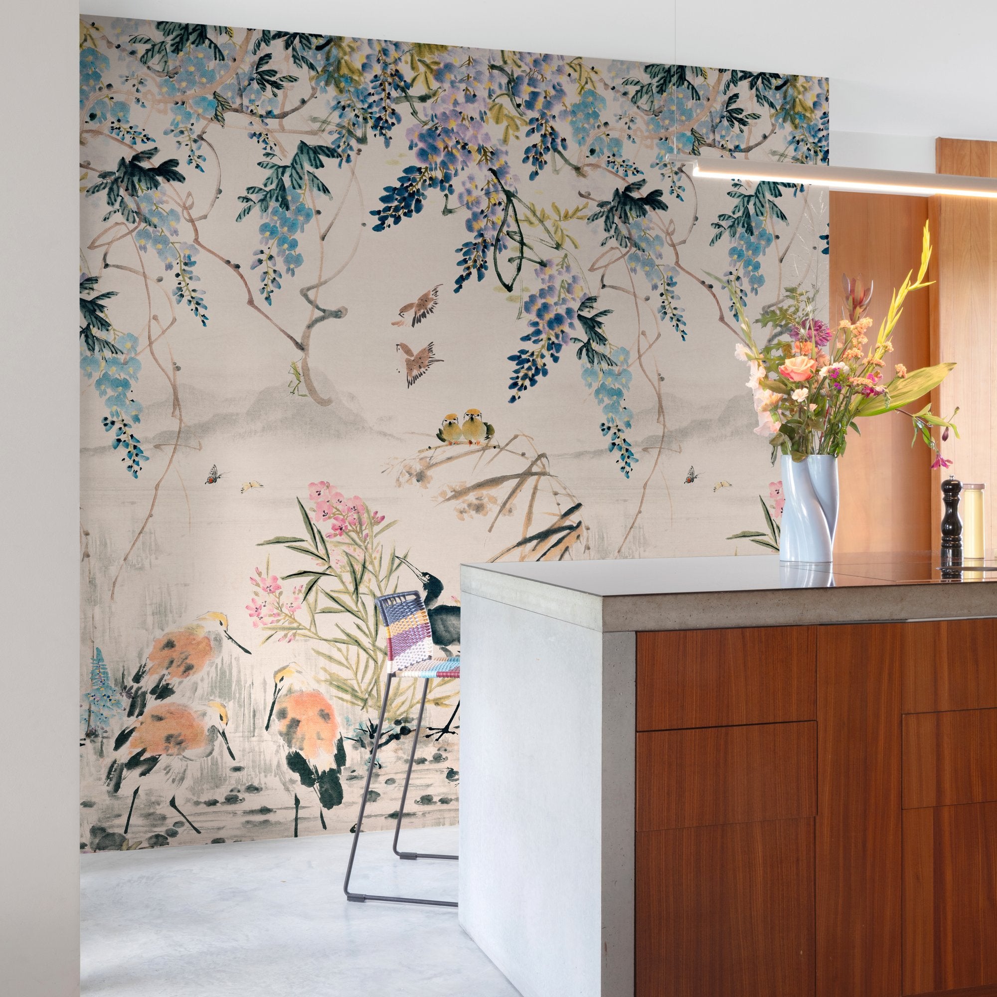 Photographic Motive 3 Panel Mural in multi-colored color - pattern number A52301 - by Grandeco in the Orom II collection