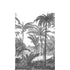 Trees Motive 3 Panel Mural in black color - pattern number A58201 - by Grandeco in the Orom II collection
