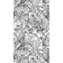 Branched Leaves All-over 3 Panel Mural in black color - pattern number A58301 - by Grandeco in the Orom II collection