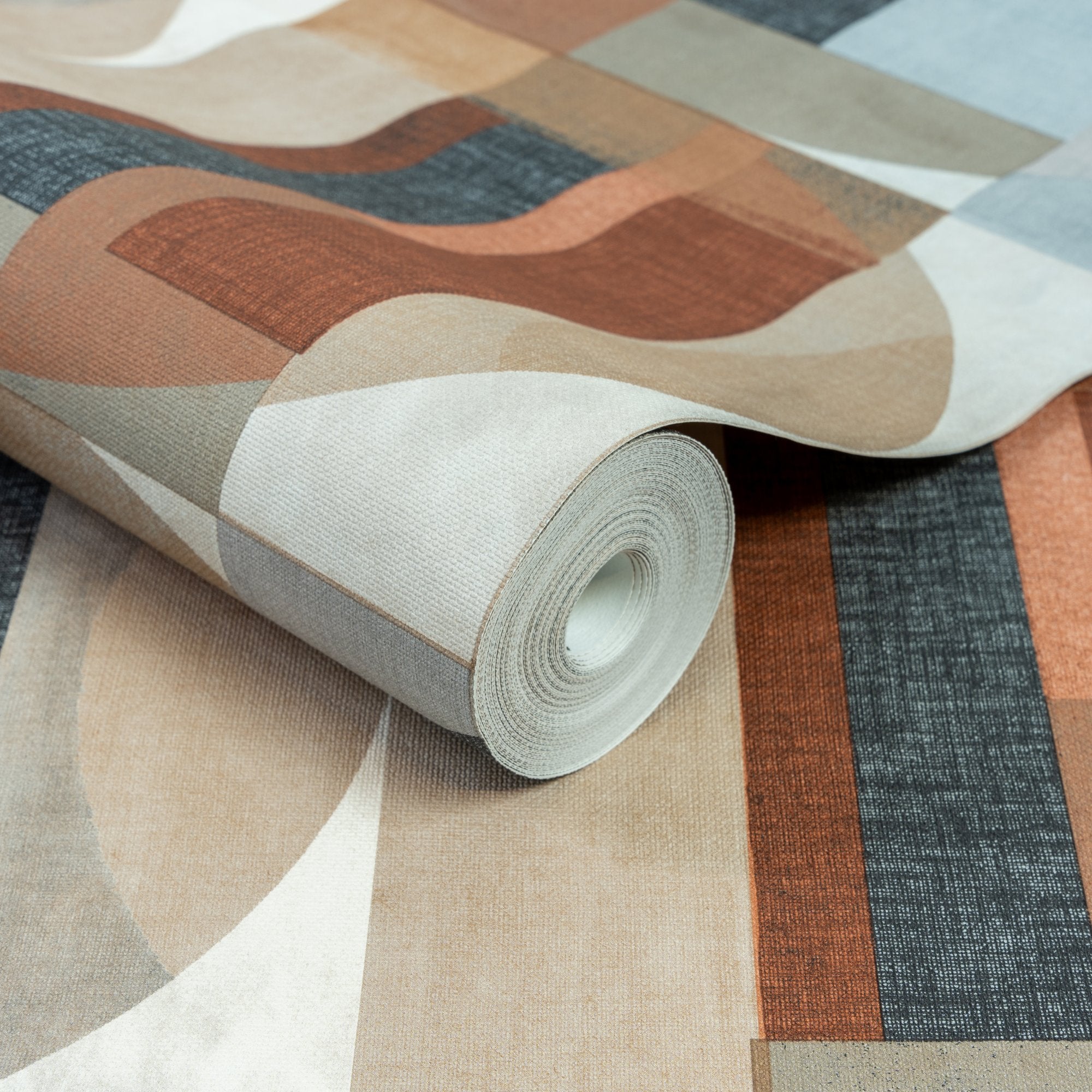 Geometric Motives Wallpaper in multi-colored color - pattern number ARA64902 - by Grandeco in the Arcadia collection