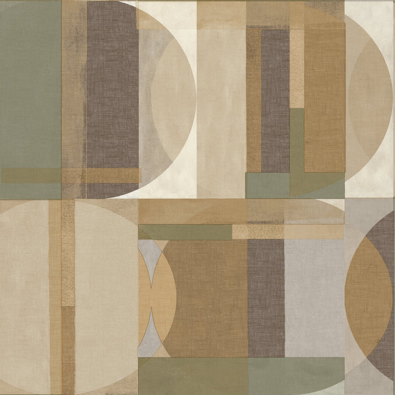 Geometric Motives Wallpaper in green color - pattern number ARA64903 - by Grandeco in the Arcadia collection