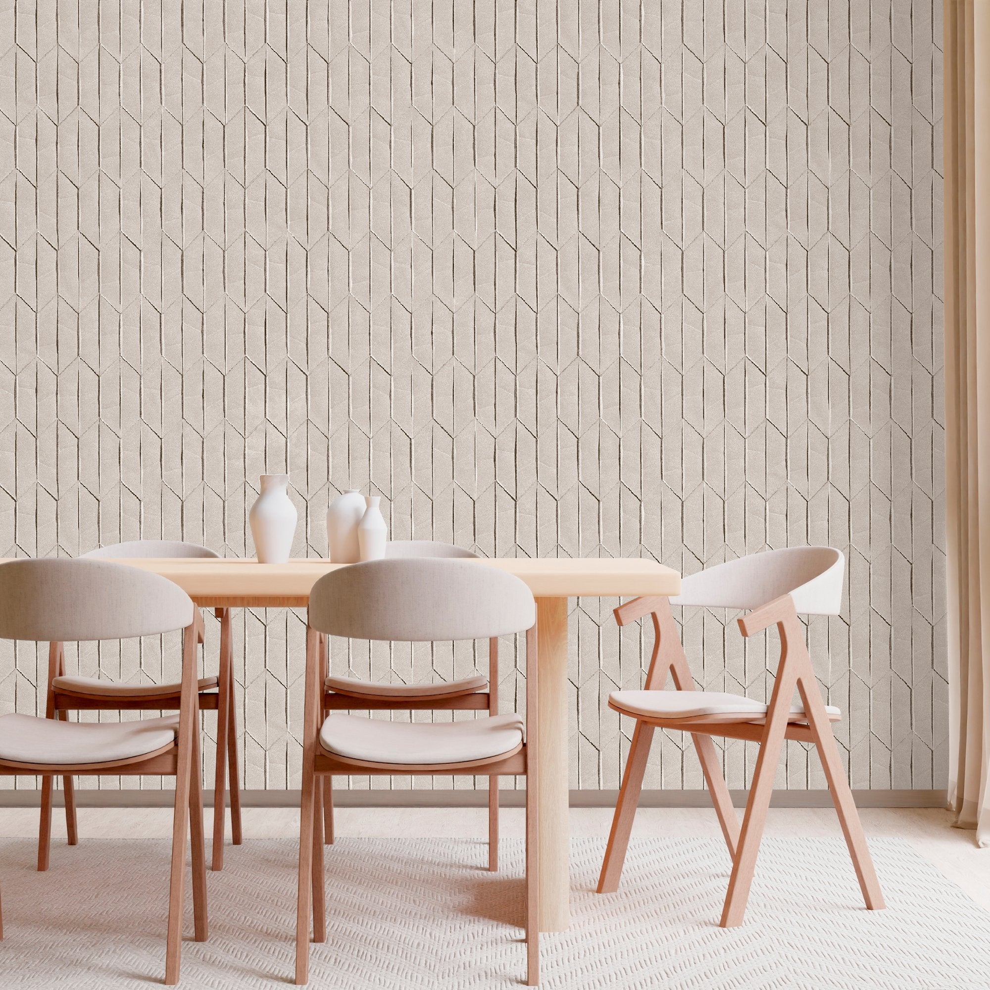 Photographic All-over Print Wallpaper in beige color - pattern number ARA65002 - by Grandeco in the Arcadia collection
