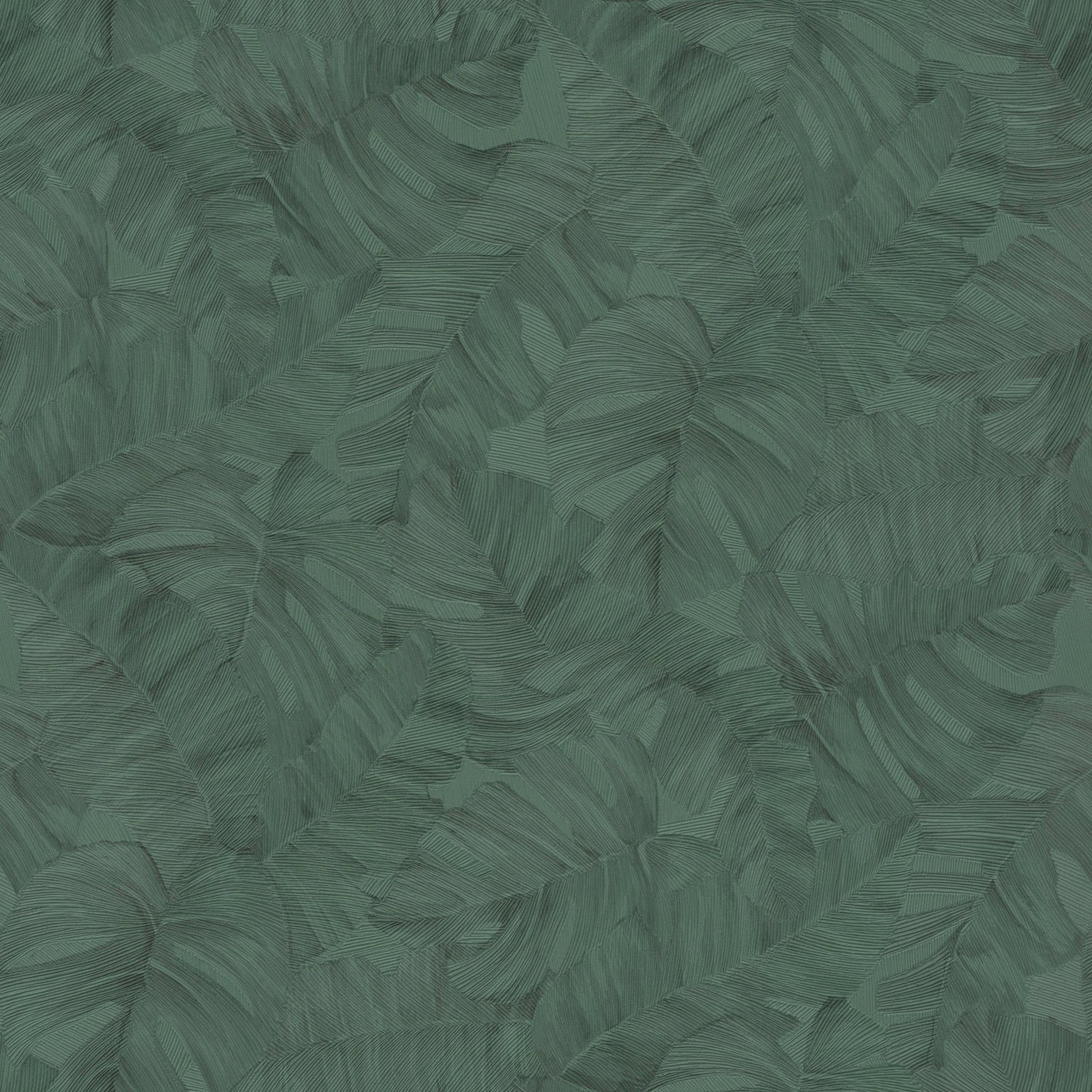 Branched Leaves Motive Wallpaper in green color - pattern number KRA67601 - by Grandeco in the Karuna collection