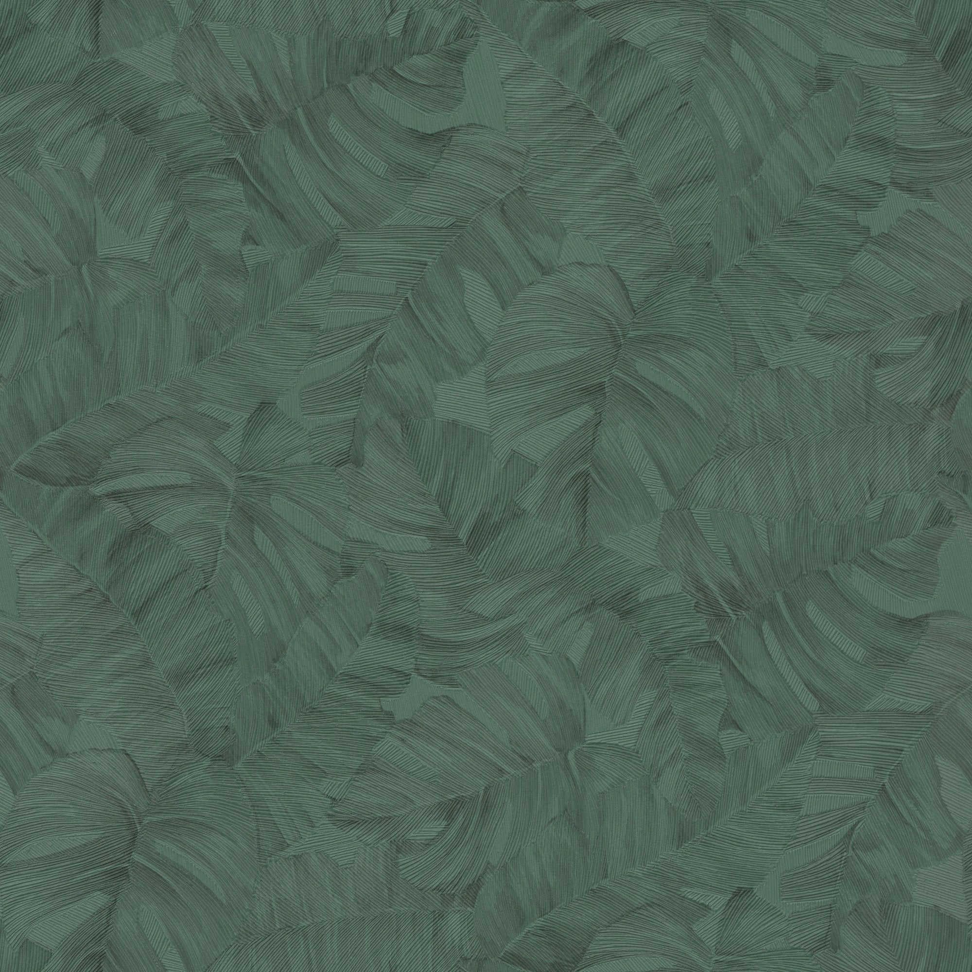 Branched Leaves Motive Wallpaper in green color - pattern number KRA67601 - by Grandeco in the Karuna collection