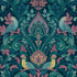 Medallion All-over Print Wallpaper in blue color - pattern number ARA67801 - by Grandeco in the Arcadia collection