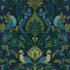 Medallion All-over Print Wallpaper in blue color - pattern number ARA67802 - by Grandeco in the Arcadia collection