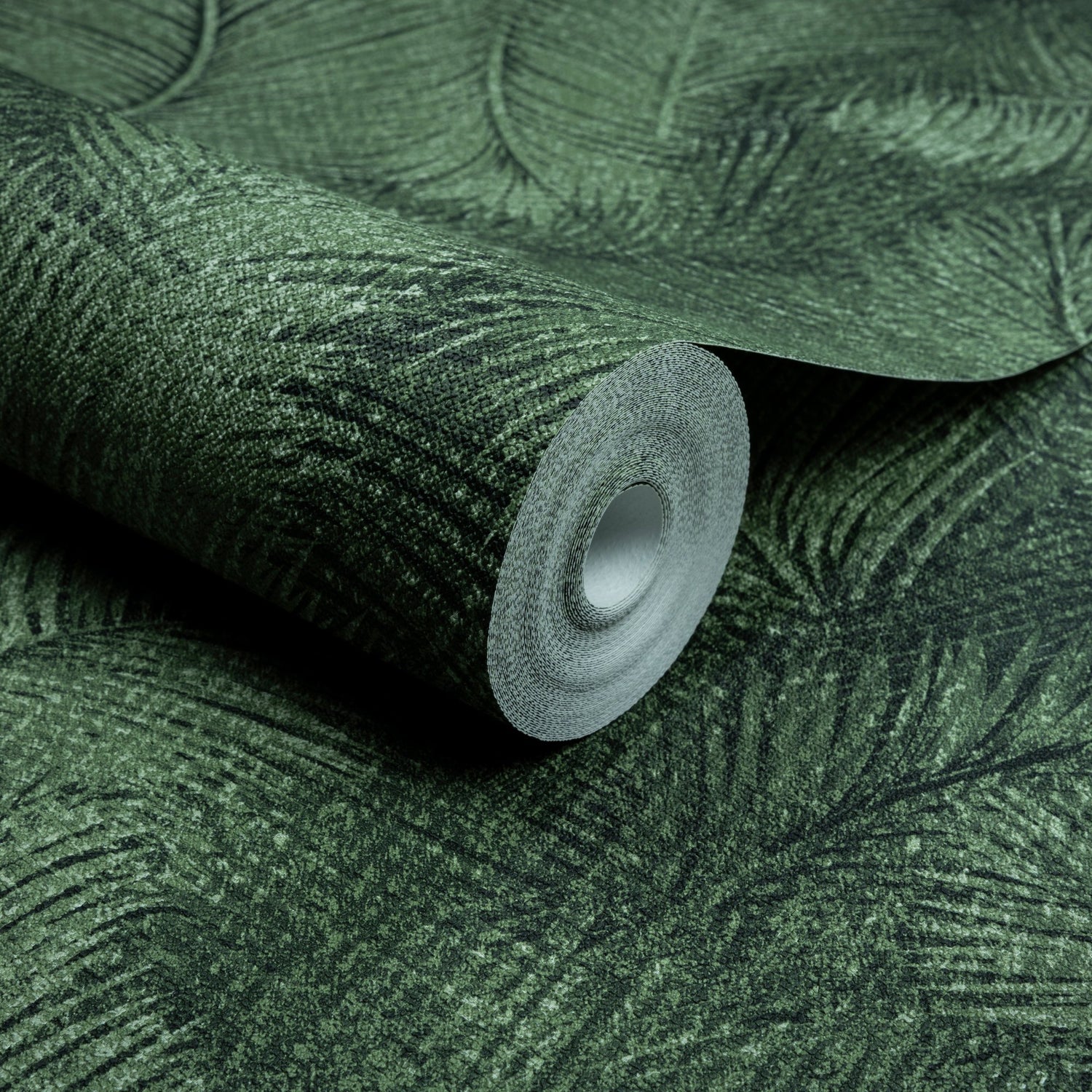 Branched Leaves All-over Wallpaper in green color - pattern number ARA70203 - by Grandeco in the Arcadia collection