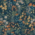 Classical Floral All-over Wallpaper in blue color - pattern number ARA70903 - by Grandeco in the Arcadia collection