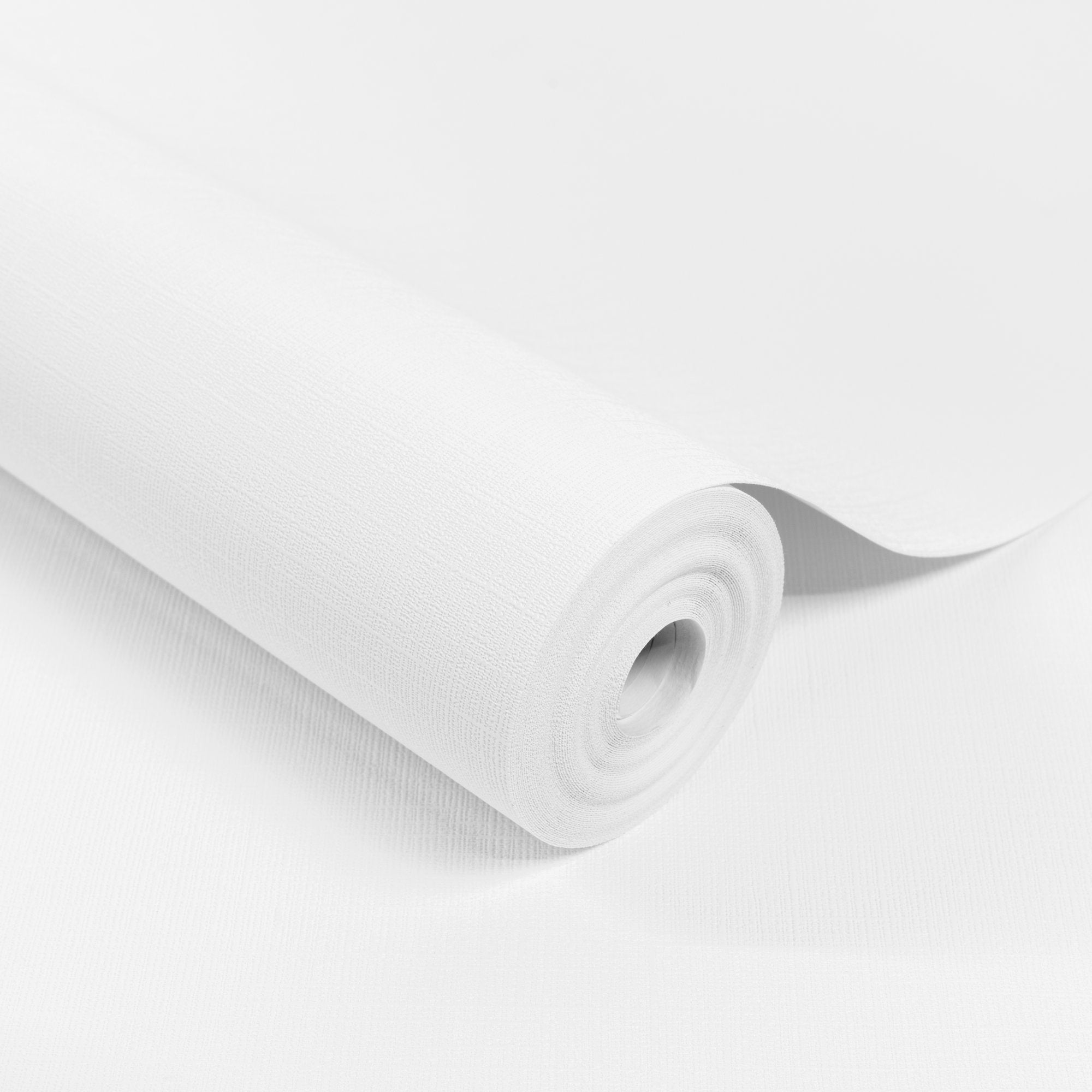 Textile Plain Wallpaper in white color - pattern number INA71001 - by Grandeco in the Inia collection
