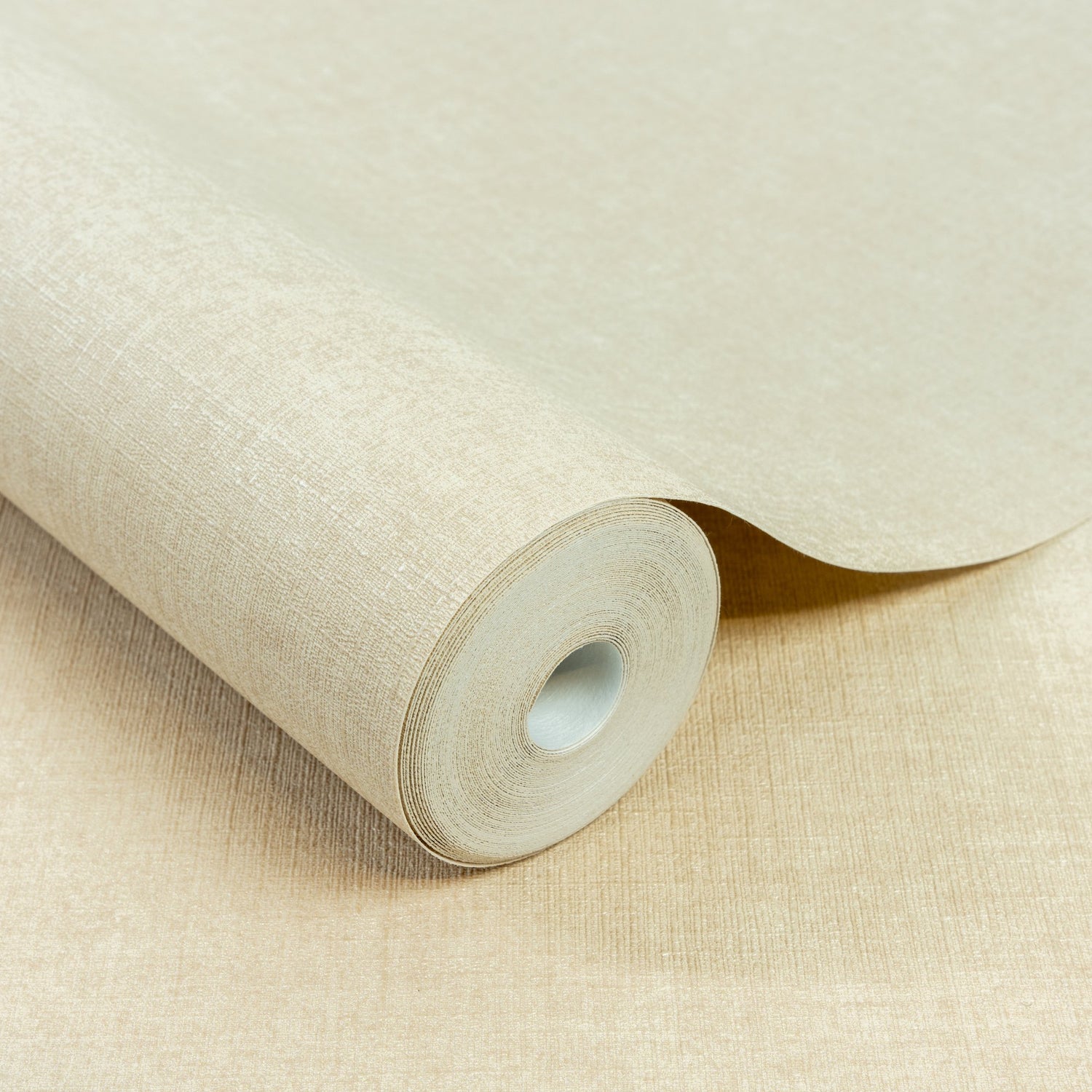 Textile Plain Wallpaper in beige color - pattern number INA71006 - by Grandeco in the Inia collection