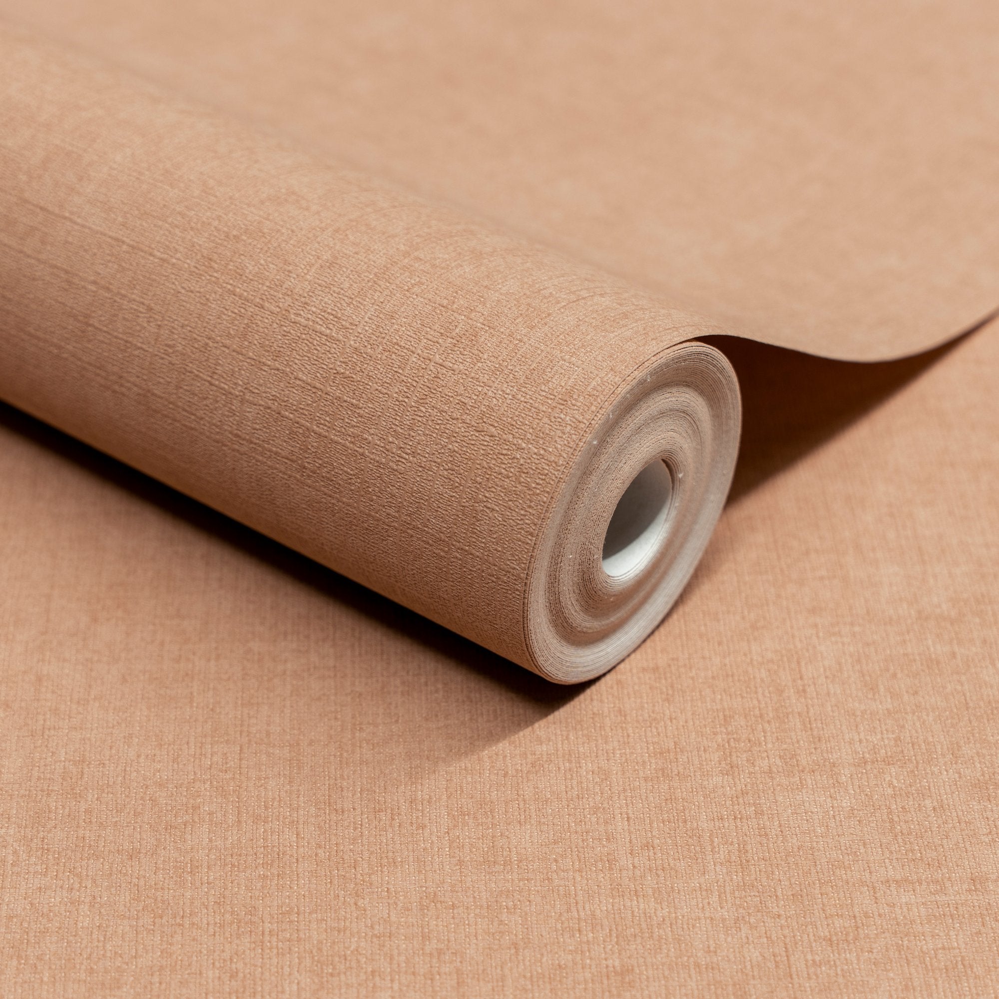Textile Plain Wallpaper in orange color - pattern number INA71010 - by Grandeco in the Inia collection