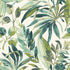 Branched Leaves Motive Wallpaper in green color - pattern number KRA71201 - by Grandeco in the Karuna collection