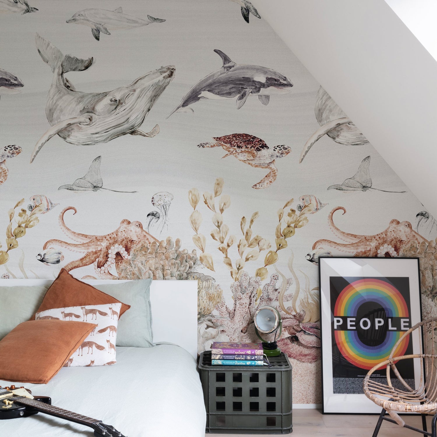 Photographic Motive 3 Panel Mural in multi-colored color - pattern number A71601 - by Grandeco in the Orom II collection