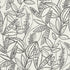 Branched Leaves All-over Wallpaper in black color - pattern number KRA71802 - by Grandeco in the Karuna collection