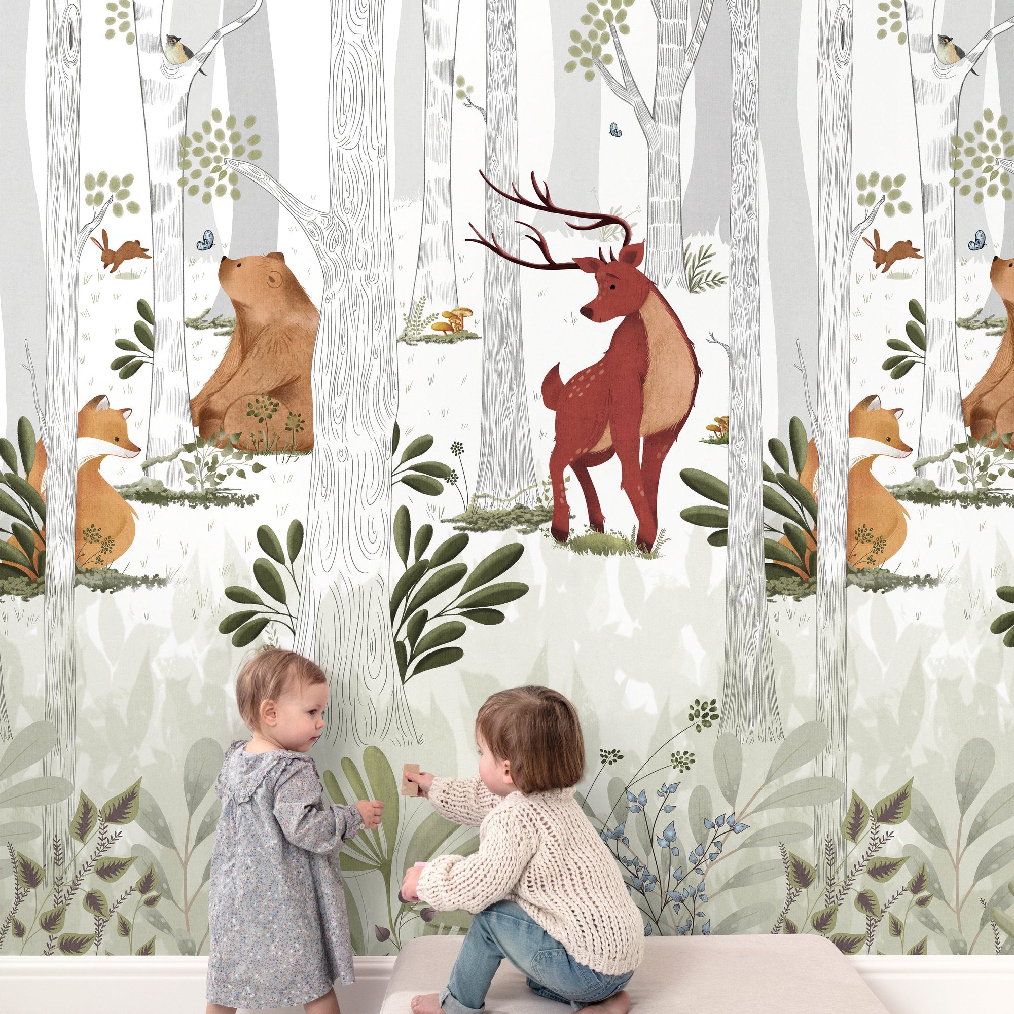 Photographic All-over Print 3 Panel Mural in multi-colored color - pattern number A73301 - by Grandeco in the Orom II collection
