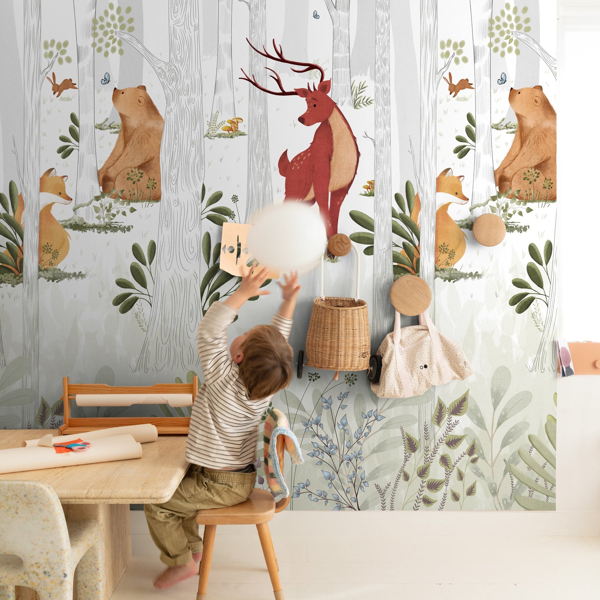 Photographic All-over Print 3 Panel Mural in multi-colored color - pattern number A73301 - by Grandeco in the Orom II collection