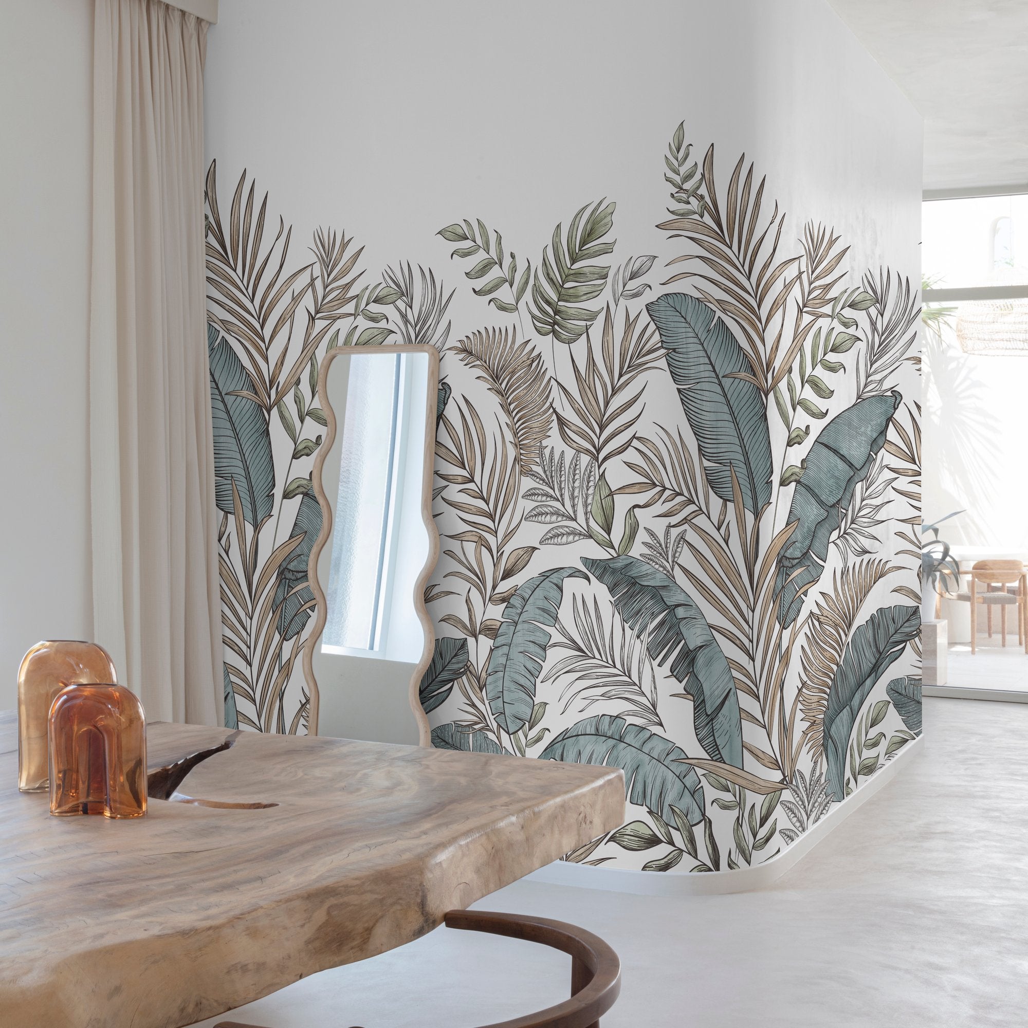 Photographic All-over Print 3 Panel Mural in multi-colored color - pattern number A73401 - by Grandeco in the Orom II collection