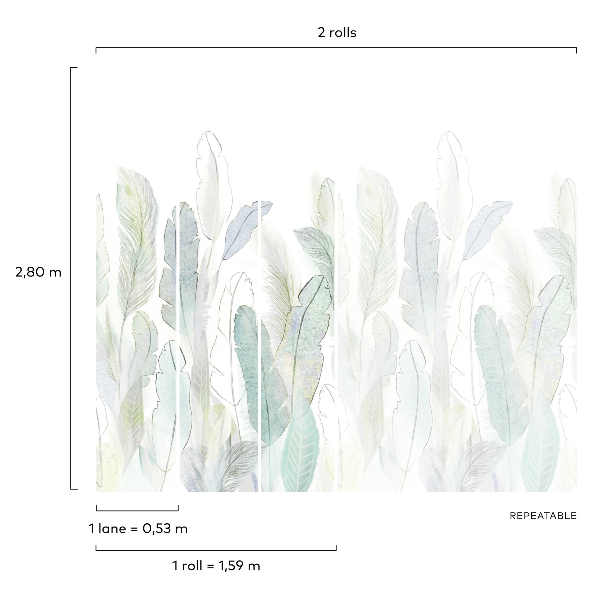 Photographic All-over Print 3 Panel Mural in multi-colored color - pattern number A73501 - by Grandeco in the Orom II collection