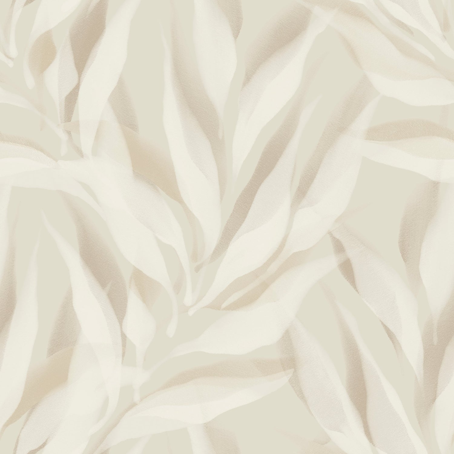 Branched Leaves All-over Wallpaper in beige color - pattern number KRA76101 - by Grandeco in the Karuna collection
