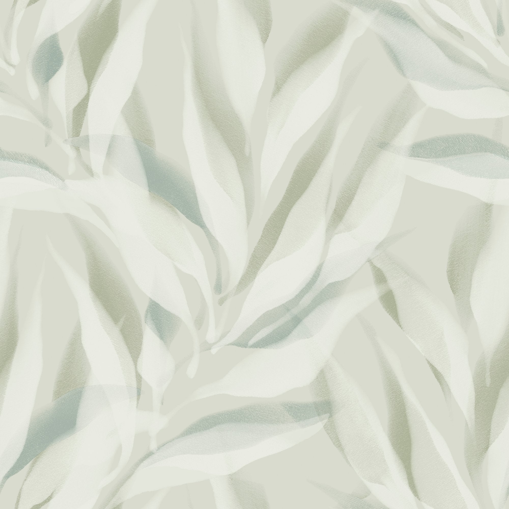 Branched Leaves All-over Wallpaper in blue color - pattern number KRA76102 - by Grandeco in the Karuna collection