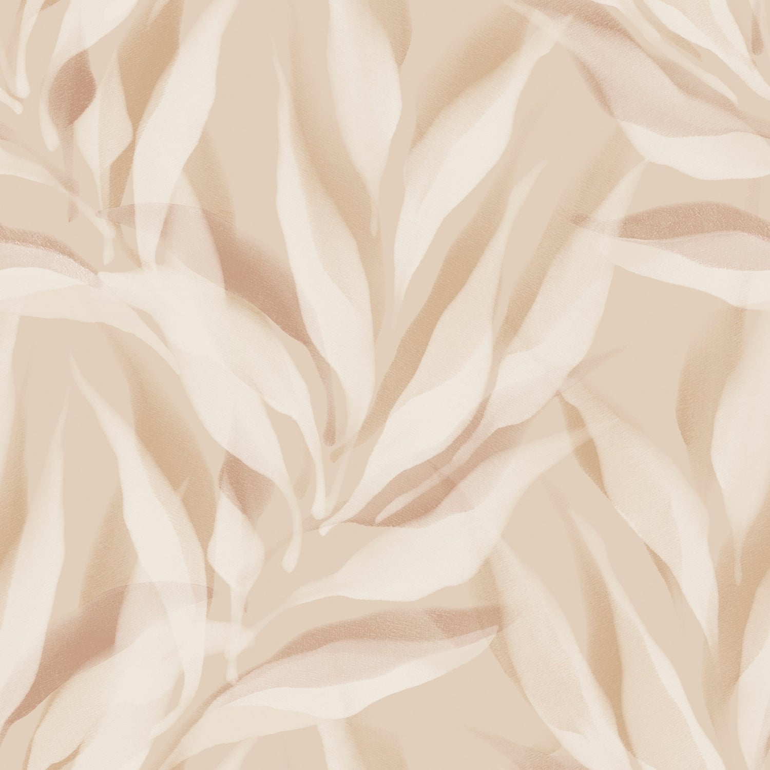 Branched Leaves All-over Wallpaper in orange color - pattern number KRA76103 - by Grandeco in the Karuna collection