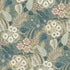 Classical Floral All-over Wallpaper in green color - pattern number KRA76603 - by Grandeco in the Karuna collection