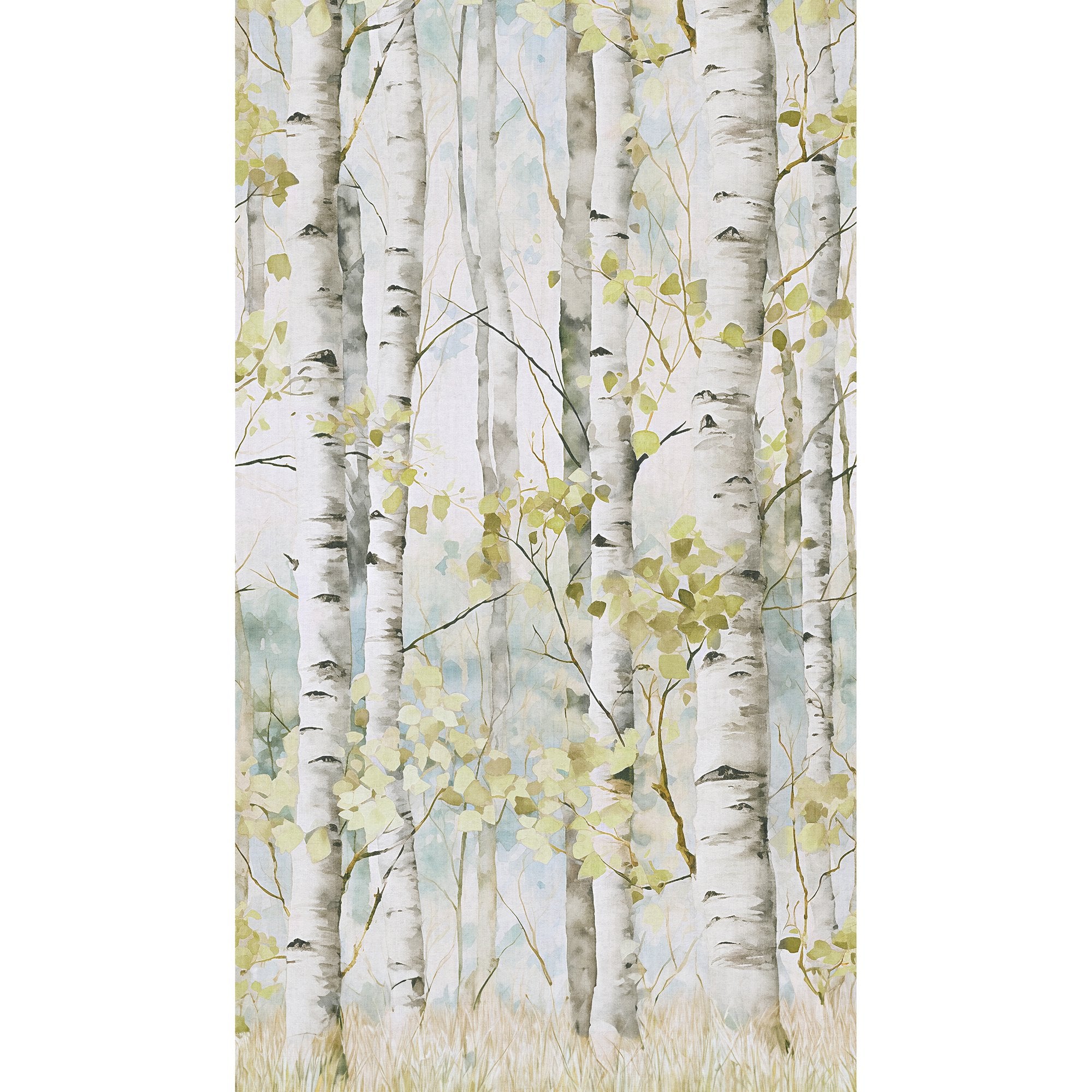 Trees all-over 3 Panel Mural in multi-colored color - pattern number A77301 - by Grandeco in the Orom II collection