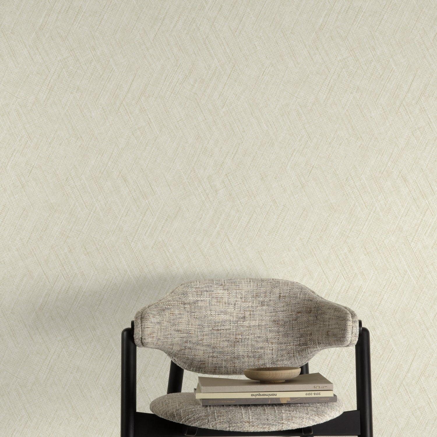 Textile Plain Wallpaper in cream color - pattern number A78301 - by Grandeco in the Textured Vibes collection